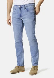 Stooker Men 5-Pocket-Jeans Glendale Slim Straight Fit (Casual Clean Wash) himmelblau