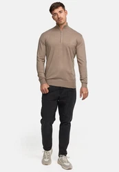 Indicode Strickpullover Frankie Khaki/Braun/Beige