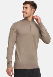 Indicode Strickpullover Frankie Khaki/Braun/Beige