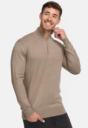 Indicode Strickpullover Frankie Khaki/Braun/Beige