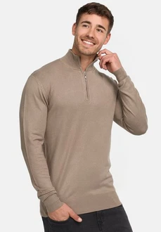 Indicode Strickpullover Frankie Khaki/Braun/Beige