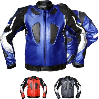 German Wear Motorradjacke GW401J Hellblau/Blau
