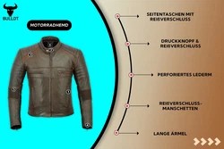 BULLDT Lederjacke Modell GW426J GW426J