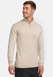 Indicode Strickpullover Frankie Khaki/Beige/Braun