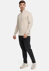 Indicode Strickpullover Frankie Khaki/Beige/Braun
