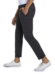 TOM TAILOR Denim Chinohose Strukturierte mit Gürtel Anthra (23975)