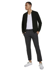 TOM TAILOR Denim Chinohose Strukturierte mit Gürtel Anthra (23975)