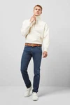 MEYER 5-Pocket-Jeans M5 Slim Creme/Weiß