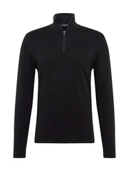 SELECTED HOMME Rundhalspullover Berg schwarz