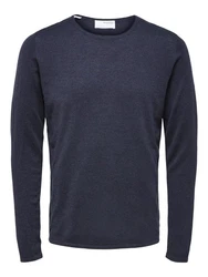 SELECTED HOMME Strickpullover SLHROME nachtblau