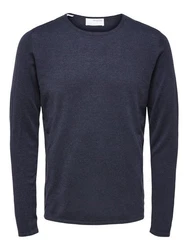 SELECTED HOMME Strickpullover SLHROME nachtblau