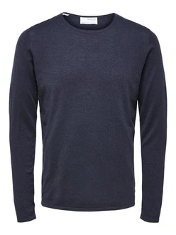 SELECTED HOMME Strickpullover SLHROME nachtblau