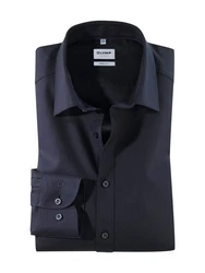 OLYMP Businesshemd Level Five Dunkelblau/Schwarz