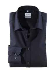 OLYMP Businesshemd Level Five Dunkelblau/Schwarz