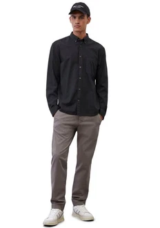 Marc O'Polo Hemd (OCS) Businesshemd Khaki/Dunkelgrau