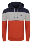 riverso Herren Kapuzenpullover RIVRemo RIVJamie Hoodie Sweatshirt Navy-Dawn Grey-Rusty Ochre Red