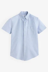 Next Kurzarmhemd Oxford-Hemden Blau/Hellblau/Grau/Dunkelblau/Weiß
