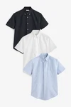 Next Kurzarmhemd Oxford-Hemden Blau/Hellblau/Grau/Dunkelblau/Weiß