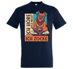 Youth Designz T-Shirt Ich Hre Dich Nicht, Ich Zocke Braun/Lila/Rot/Dunkelblau