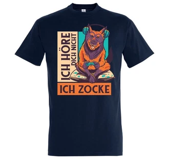 Youth Designz T-Shirt Ich Hre Dich Nicht, Ich Zocke Braun/Lila/Rot/Dunkelblau