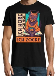 Youth Designz T-Shirt Ich Hre Dich Nicht, Ich Zocke Braun/Schwarz/Rot