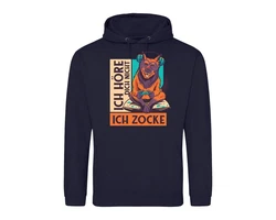Youth Designz Kapuzenpullover Ich Hre Dich Nicht Ich Zocke Herren Hoodie Dunkelblau/Blau/Braun/Grau