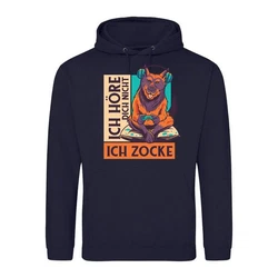 Youth Designz Kapuzenpullover Ich Hre Dich Nicht Ich Zocke Herren Hoodie Dunkelblau/Blau/Braun/Grau