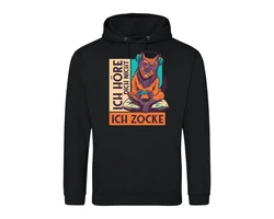 Youth Designz Kapuzenpullover Ich Hre Dich Nicht Ich Zocke Herren Hoodie Schwarz