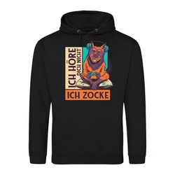 Youth Designz Kapuzenpullover Ich Hre Dich Nicht Ich Zocke Herren Hoodie Schwarz