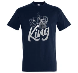 T-Shirt King Knig Krone Herren Shirt mit trendigem Frontprint