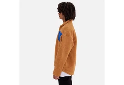 COFI Casuals Winterjacke Oversize Jacke Teddy Orange/Braun