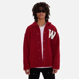 Winterjacke Oversize Jacke Teddy W Shirt fr Herren Teddyfell Winterjacke warm