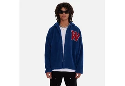 COFI Casuals Winterjacke Oversize Jacke Teddy Dunkelblau/Blau/Hellblau/Braun/Orange