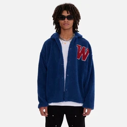 COFI Casuals Winterjacke Oversize Jacke Teddy Dunkelblau/Blau/Hellblau/Braun/Orange