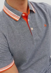 Jack & Jones Poloshirt JJEPAULOS POLO SS NOOS Orange/Rot/Grau/Hellgrau/Dunkelgrau