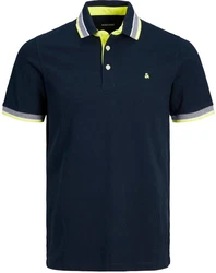 Jack & Jones Poloshirt JJEPAULOS POLO SS NOOS Dunkelblau