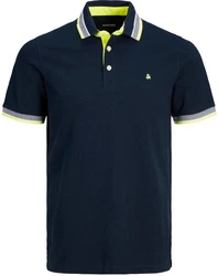 Jack & Jones Poloshirt JJEPAULOS POLO SS NOOS Dunkelblau