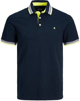 Jack & Jones Poloshirt JJEPAULOS POLO SS NOOS Dunkelblau