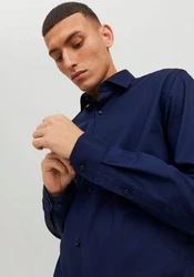 JPRBLAPARKER Shirt L/S Dunkelblau/Blau
