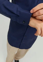 JPRBLAPARKER Shirt L/S Dunkelblau/Blau