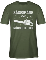 Shirtracer T-Shirt Sgespne sind Mnner Glitzer weiß