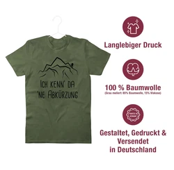 Shirtracer T-Shirt Ich kenn' da 'ne Abkürzung schwarz