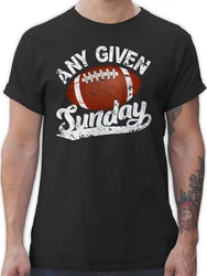 Shirtracer T-Shirt Any given Sunday mit Football weiß
