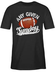 Shirtracer T-Shirt Any given Sunday mit Football weiß