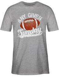 Shirtracer T-Shirt Any given Sunday mit Football weiß