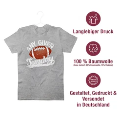 Shirtracer T-Shirt Any given Sunday mit Football weiß