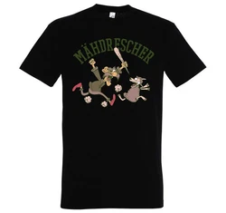 Youth Designz T-Shirt Mhdrescher Herren Shirt mit Frontprint Silber/Grün