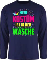Shirtracer Rundhalsshirt Mein Kostüm ist in der Wäsche Karneval & Fasching Mischfarben/Dunkelgrau/Rosa/Dunkelblau/Lila/Hellblau
