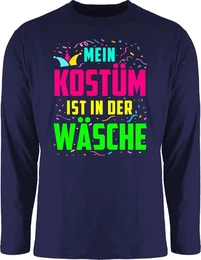Rundhalsshirt Mein Kostm ist in der Wsche I Karneval & Fasching