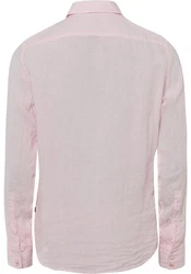 BOSS ORANGE Langarmshirt mit Kontrastdetails Rosa/Lila
